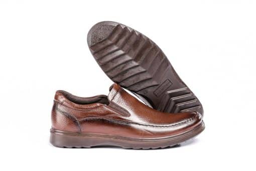 کفش مردانه بی بند کلارک قهوه‌ای فلوتر