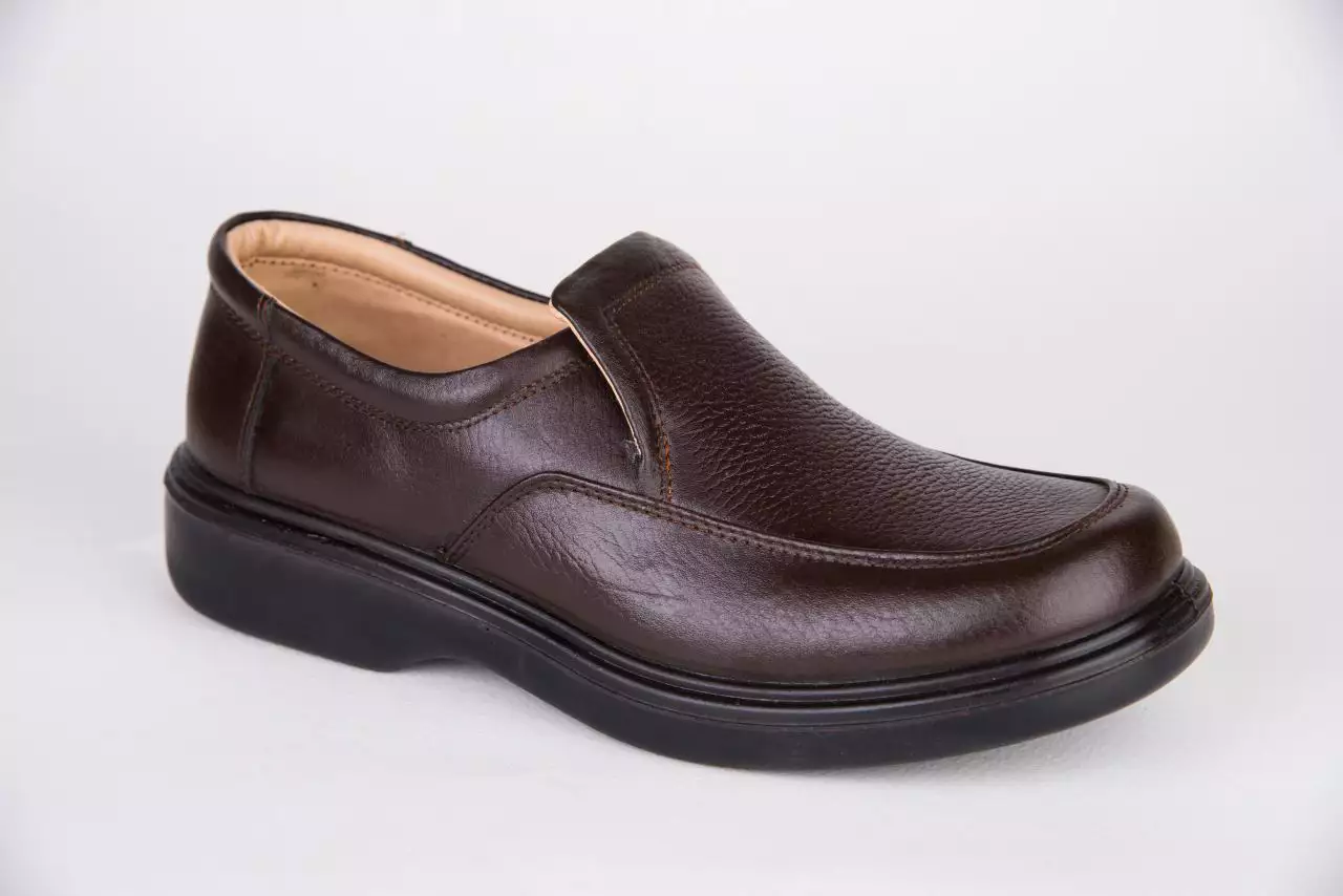 aghanejad-brown-lace-up-waker-shoes کفش بی بند واکر قهوه ای آقانژاد